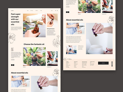 Healthy oil concept page oil uiux web design website website concept