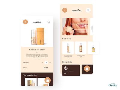 Concept for a natural cosmetic shop colors cosmetics design minimaldesign minimalism minimalistic design natural cosmetics ui uidesign white