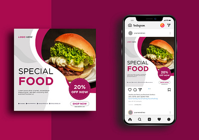 Food Promotion Social Media Post Design Template branding agency branding and identity branding design company design atock design idea design pack facebook banner facebook cover facebook cover design icon design instagram cover instagram post minimal post post design post design facebook poster design socail media social