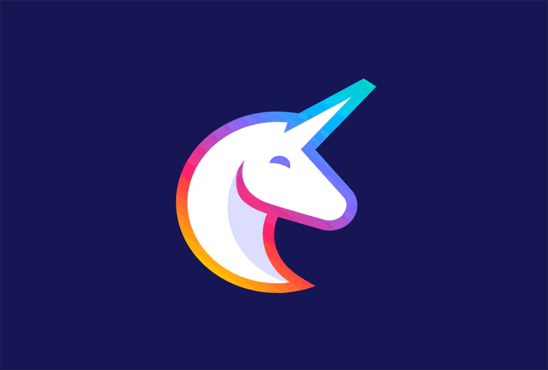 Unicorn Logo Animation animation design graphic design illustration logo motion graphics