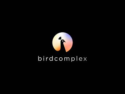 Birdcomplex abstract beauty bird branding circle clever elegance elegant fashion flat geometry gradient icon logo mark minimal negativespace peacock typeface wild