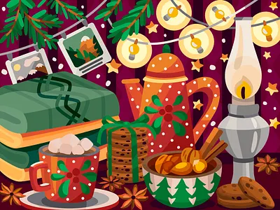 Winter still life art artist artwork branding cartoon cartoon illustration christmas coloringbook design digital digitalart illustration merry merrychristmas ui