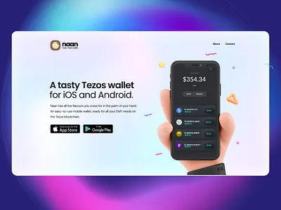 Crypto wallet Landing page blockchain clean crypto crypto app crypto landing page crypto wallet design indian design studio indian designer indian uiux designer indianpix landing page minimal sanket tezos wallet top indian designer wallet wallet app