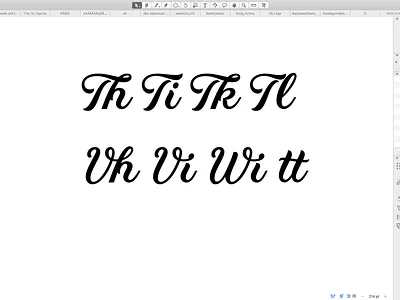 Ligatures Font flourishes font lettering script