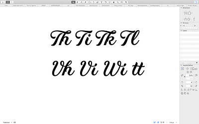 Ligatures Font flourishes font lettering script