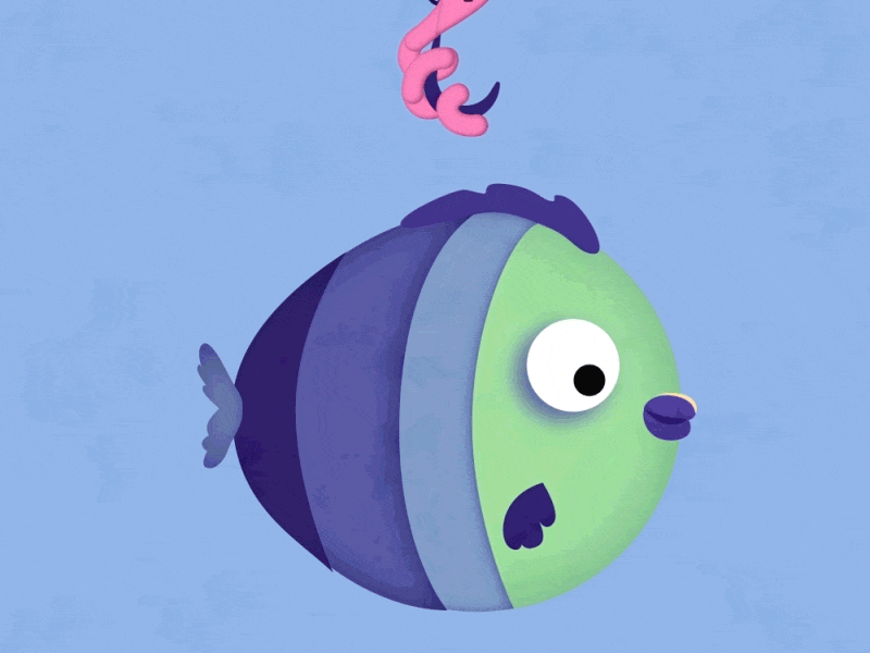 Fishing loop animation animation animation 2d character characters fake3d fishing icin illustration logo loop motion short social media sve earth vector web website