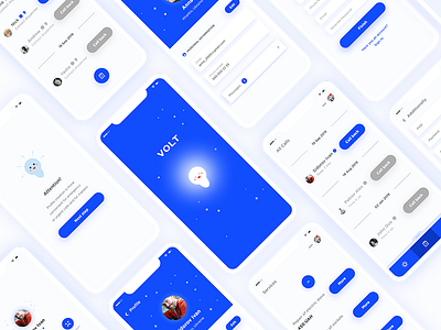 Volt app design illustration minimal mobile ui userflow ux vector web