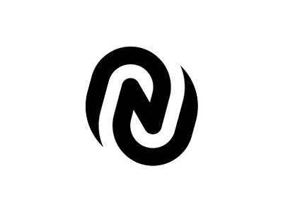 N Logo branding internet marketing logo design mark monongram professional red black simple dynamic modern spiral swirl