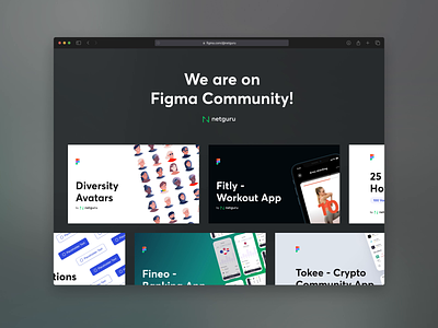 Netguru is on Figma Community! animation announcement app community design figma freebies illustration mobile app design motion graphics prototype ui ux