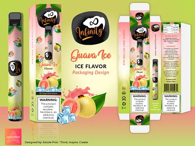 Guava Ice Vape Flavor adobe photoshop graphic design graphicdesign layout format package package mockup packaging packaging mockup packagingdesign print print design