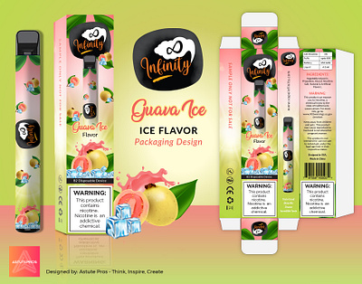 Guava Ice Vape Flavor adobe photoshop graphic design graphicdesign layout format package package mockup packaging packaging mockup packagingdesign print print design