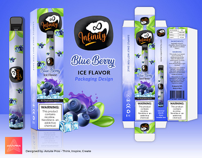 Blue Berry Ice Vape Flavor adobe indesign adobe photoshop graphic design graphicdesign layout format packagedesign packaging packaging design packaging mockup print print design