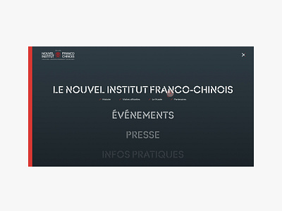 Nouvel Institut Franco Chinois animation art direction branding design ui web webdesign website