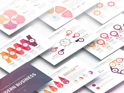 Modern Business - PowerPoint Infographics Slides advertising analysis bright business business growth corporative goals marketing optimization professional seo service simplicity solution startup strategy success target technology