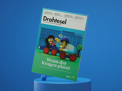 Drahtesel Magazine Cover 3d 3dillustration artdirection artdirector balance bicycle charactersdesign color digitalart illustration vienna