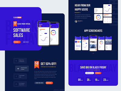 FlashFriday - Black Friday Landing Pages agency website app landing black friday black friday sale christmas cyber monday deals design illustration landingpage product product landing software deal ui ux