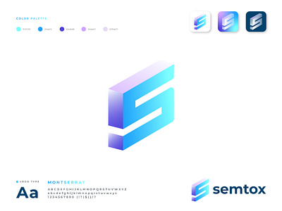 Semtox logo design 3d logo abstract logo app icon logo app logo brand design brand identity brand identity design branding business logo colorful logo company logo letter s logo logo logo design logo designer logos modern logo s logo technology icons technology logo