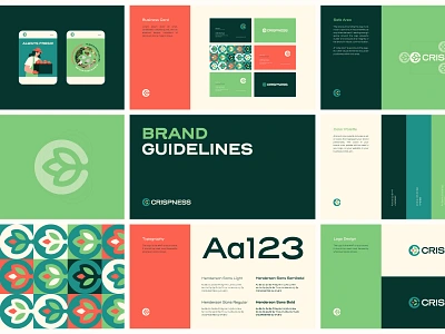 Crispness Brand Guidelines agriculture agro brand brand book brand guide brand guidelines branding c logo design farmer farming flower fresh green icon logo logodesign minimal nature smart logo