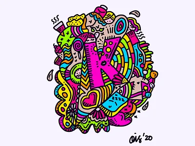 K for Karina. doodle procreate