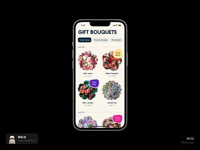 Gift bouquets actors bouquets concept app design design app design flower designbouquets flower flower app gift gift design mobile app shop shop design ticket ui ux
