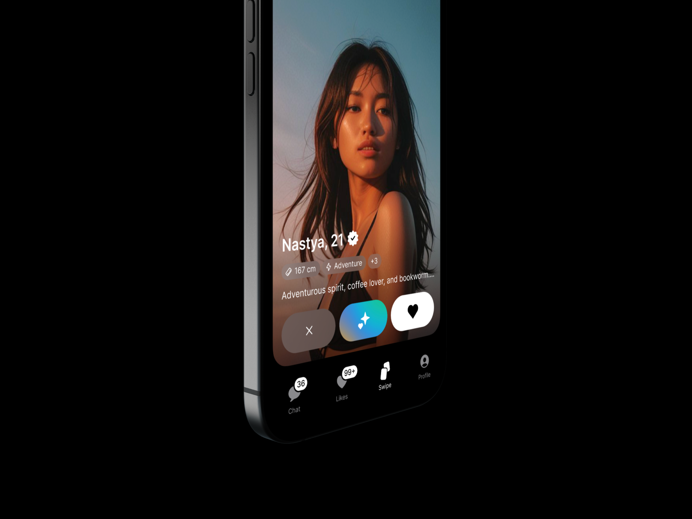 Cards Swipe (Dating App) dating design match minimal mobile modern profile social swipe ui