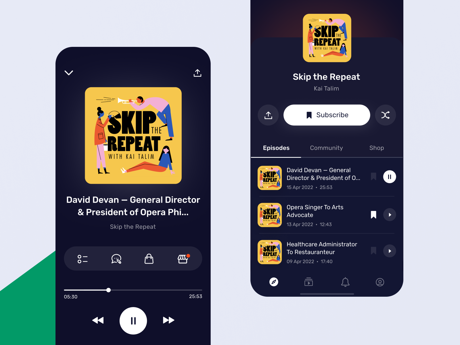Example of App Design Concept (2 Screens)