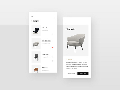 BoConcept Chairs brand chair chairs moblieapp ui ux