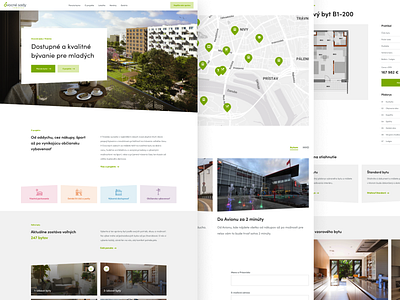 Ovocne sady / Website concept architecture architecture website bratislava construction construction website constructions design developer homepage minimal project real estate ui ux web webdesign