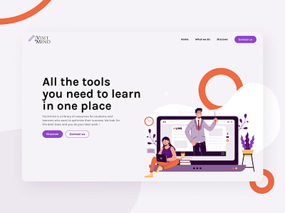 Landing page branding design dribbble dribbble shot educational figma landingpage ui webdesign