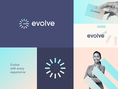 Evolve Branding abstract branding business clever corporate crypto finance fintech gradient identity logo mark minimal money nft startup transform trust ui web3