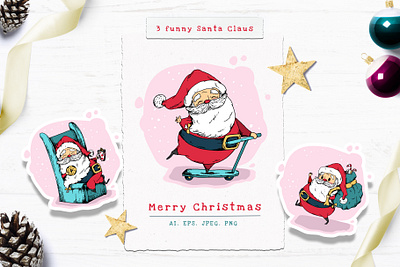 Marry Christmas. Santa Claus. affinity designer character christmas cute design digital illustration kids santaclaus vector