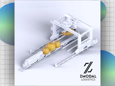 Pumpkin Supply Chain! 3d 3d artist branding c4d cinema 4d clean design logistics minimal shipping supply chain top ux ui designer train visual design
