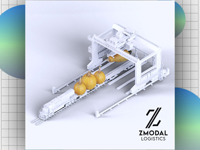 Pumpkin Supply Chain! 3d 3d artist branding c4d cinema 4d clean design logistics minimal shipping supply chain top ux ui designer train visual design