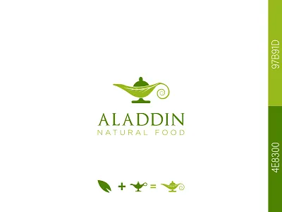 Shop Logo Concept aladin lamp aladin lamp android app design app branding company green logo illustration lamp logo leaf logo logo logo tipo logodesign logotype nature nature logo neon others shop logo vector
