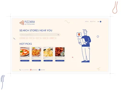 Restaurant ― Pizzaria app branding design graphic design illustration minimal online store ui ux web