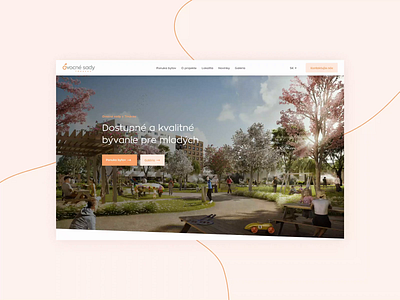 Ovocne sady / Homepage bratislava building construction construction website design developer family homepage homepage design jtre living project real estate realestate ui ux web web design webdesign website design