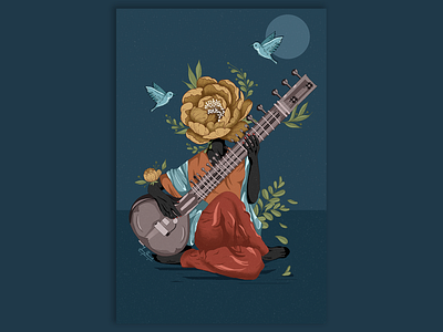 Mann Ka Malhar artwork contemporary art contemporaryillustration digital art digital illustration illustration photoshop art rain surreal art visual art visual design