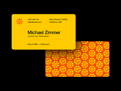 Shine Business Cards and Brand Pattern assets download use brand identity branding contact info corporate corporate visual creative market for sale unused buy graphic design layout letter s logo mark symbol icon mihai dolganiuc design premade shiny sun shine star glow sunny sunset sunrise template type typography text custom