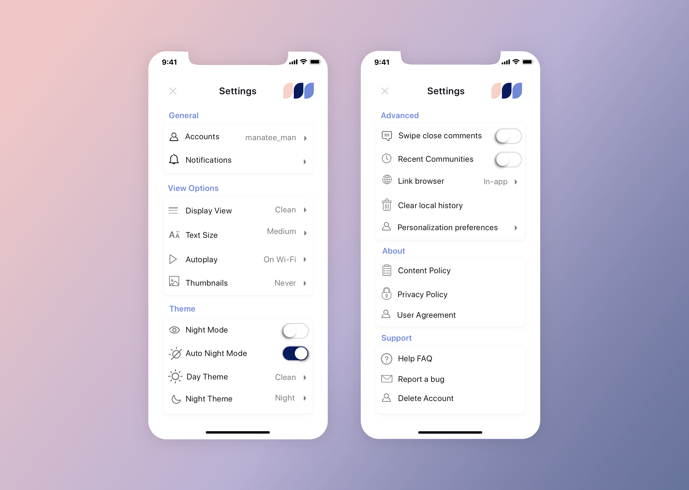 Daily UI Challenge 07: Settings - Mobile App