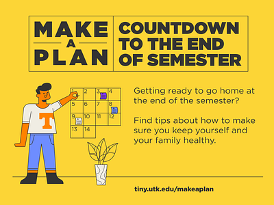 Make A Plan pt. II calendar illustration knoxville planning plant tennessee tn university of tennessee vase vector
