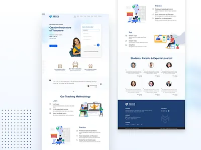 Learning Platform Webpage Design branding clean design design art illustration leanring platform product design trending trendy design ui ux vector website design