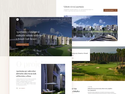 LuxApartments.sk / Homepage apartment apartments construction construction website golf golf club homepage homepage design minimal minimalism real estate real estate project ui ux web web design webdesign website website design