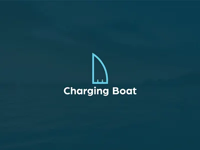 charging boat logo boat brand design brand identity branding charging charging logo creative design line art logo minimal logo simple logo unique logo