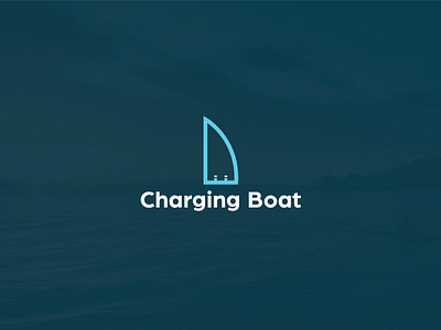 charging boat logo boat brand design brand identity branding charging charging logo creative design line art logo minimal logo simple logo unique logo