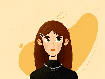 me character character design design flat girl graphic illustration illustration art procreate yellow
