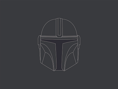 The Mandolorian art art direction design disney graphic design illustration illustrator illustrator cc line art line drawing linework mandolorian minimal minimal design minimal drawing minimal graphics simple star wars