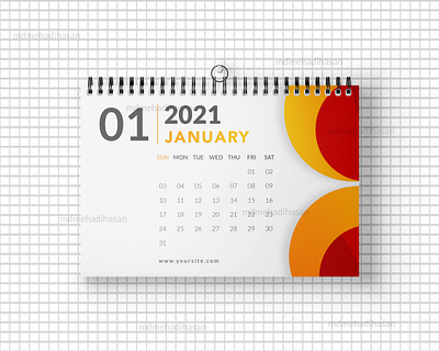 Desk Calendar 2021 Design Template 2021 brand brand design brand identity branding calendar calender creative creative design design designs desk happy modern modernism new template ui wall year