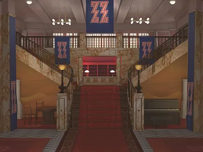 Maya modeling: The Grand Budapest Hotel 3d modeling arnold renderer art directions autodeskmaya photorealism stylized