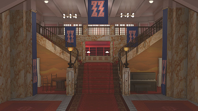 Maya modeling: The Grand Budapest Hotel 3d modeling arnold renderer art directions autodeskmaya photorealism stylized