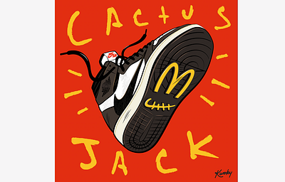 McCactus Air Jordan 1 air jordan cactus graphic design illustration nike sneaker sneakerhead travis scott vector